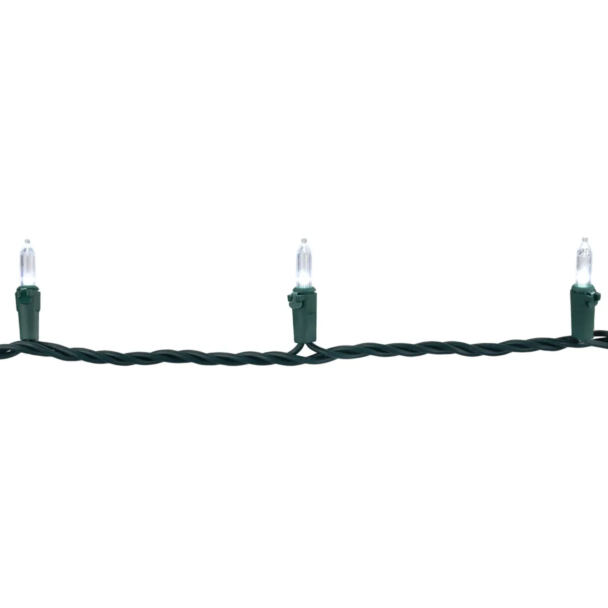 35ct White LED Mini Christmas Lights - 11.25ft Green Wire