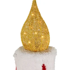 3D LED Lighted Striped Candle Christmas Outdoor Decoration - 30