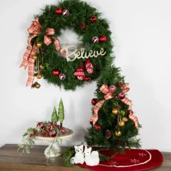 Dakota Red Pine Artificial Christmas Wreath with Pine Cones - 24" - Unlit