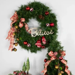 Dakota Red Pine Artificial Christmas Wreath with Pine Cones - 24