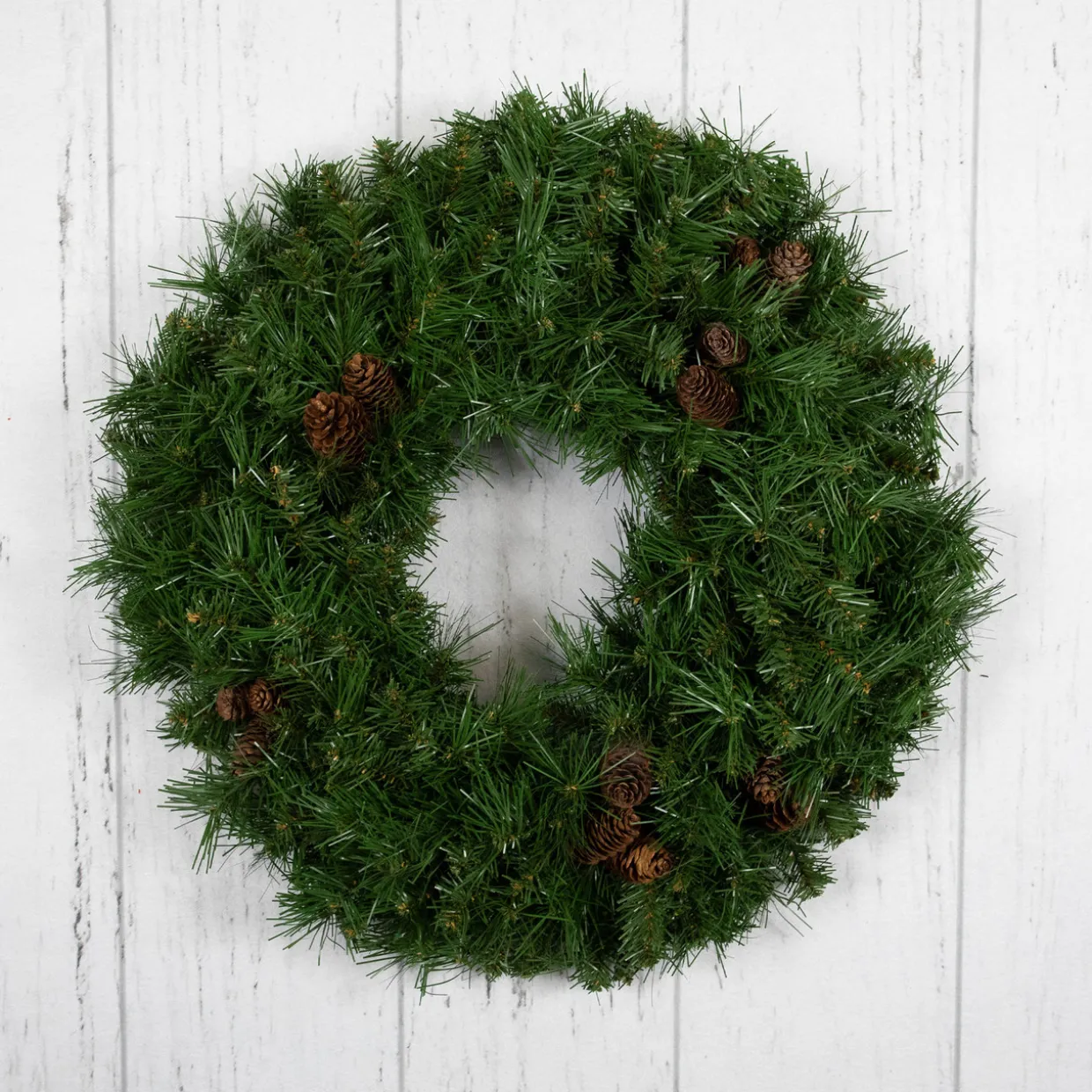 Dakota Red Pine Artificial Christmas Wreath with Pine Cones - 24" - Unlit