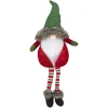 Dangling Legs Plush Sitting Gnome Christmas Figure - 25" - Red and Green