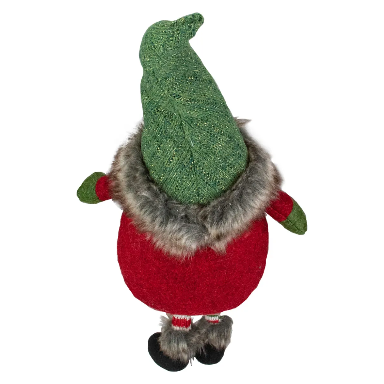 Dangling Legs Plush Sitting Gnome Christmas Figure - 25" - Red and Green