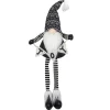 Dangling Striped Legs "JOY" Gnome Christmas Figure - 30" - Black and White