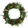 Decorated Natural Pine and Berry Artificial Christmas Wreath, 24-Inch, Unlit