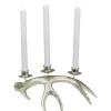Deer Antler Christmas Taper Candle Holder - 12" - Champagne
