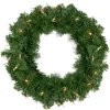 Deluxe Windsor Pine Artificial Christmas Wreath - 16" - Clear Lights