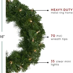 Deluxe Windsor Pine Artificial Christmas Wreath - 16