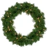 Deluxe Windsor Pine Artificial Christmas Wreath - 18" - Clear Lights