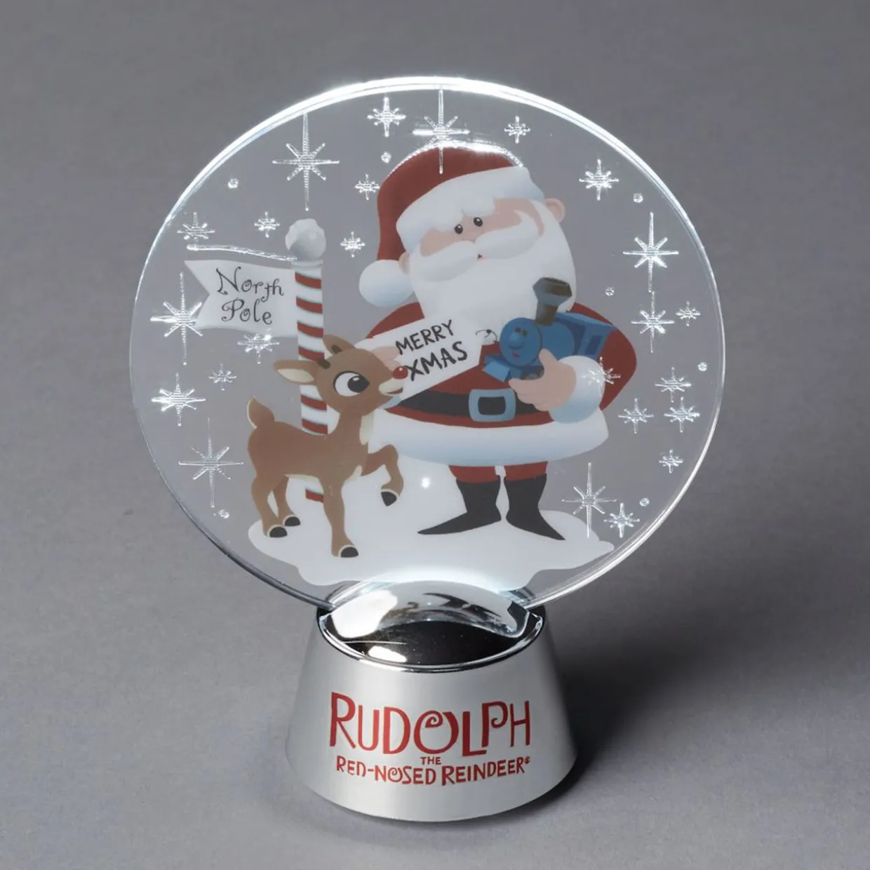 Department 56 Rudolph and Santa Christmas Holidazzler #6000498