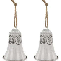 Embossed Bells Christmas Ornaments - 6