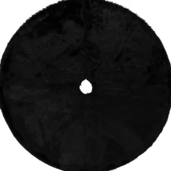 Faux Black Sable Fur Christmas Tree Skirt - 48"