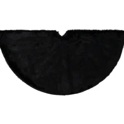 Faux Black Sable Fur Christmas Tree Skirt - 48