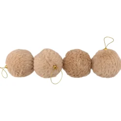 Faux Fur and Sequin Christmas Ball Ornaments - 2.75