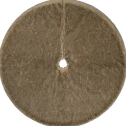 Faux Fur Christmas Tree Skirt - 48" - Brown