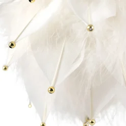 Feathers with Bead Accents Christmas Ball Ornament - 5