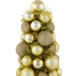 3-Finish Shatterproof Ball Christmas Tree with Tinsel - 15.75