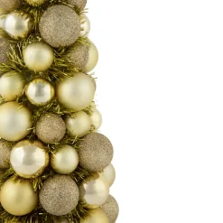 3-Finish Shatterproof Ball Christmas Tree with Tinsel - 15.75