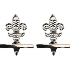 Fleur de Lis Christmas Stocking Holder - 5" - Set of 2