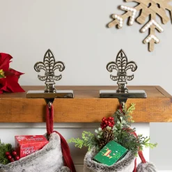 Fleur de Lis Christmas Stocking Holder - 5