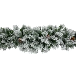 Flocked Angel Pine and Pine Cones Artificial Christmas Garland - 6.75' x 12
