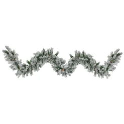 Flocked Angel Pine Artificial Christmas Garland with Pinecones - 9' x 10" - Unlit