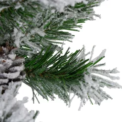 Flocked Angel Pine Artificial Christmas Garland with Pinecones - 9' x 10" - Unlit