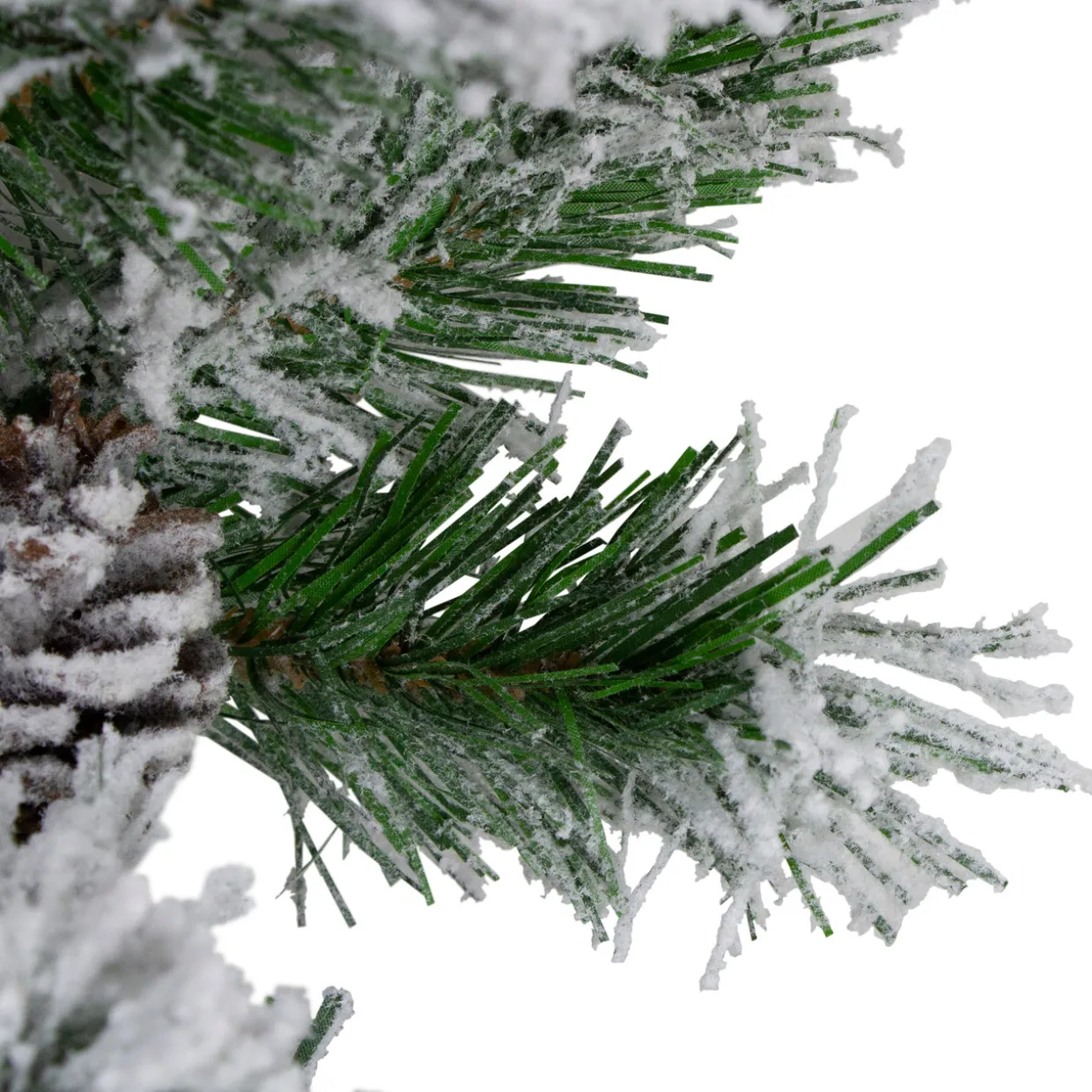 Flocked Angel Pine Artificial Christmas Garland with Pinecones - 9' x 10" - Unlit