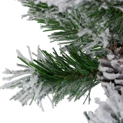 Flocked Angel Pine Artificial Christmas Garland with Pinecones - 9' x 10