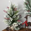 Flocked Balsam Pine Artificial Mini Christmas Tree in Burlap Base - 24" - Unlit