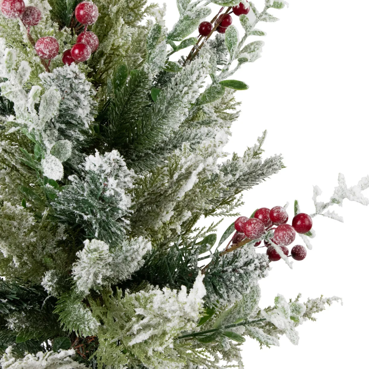 Flocked Balsam Pine Artificial Mini Christmas Tree in Burlap Base - 24" - Unlit