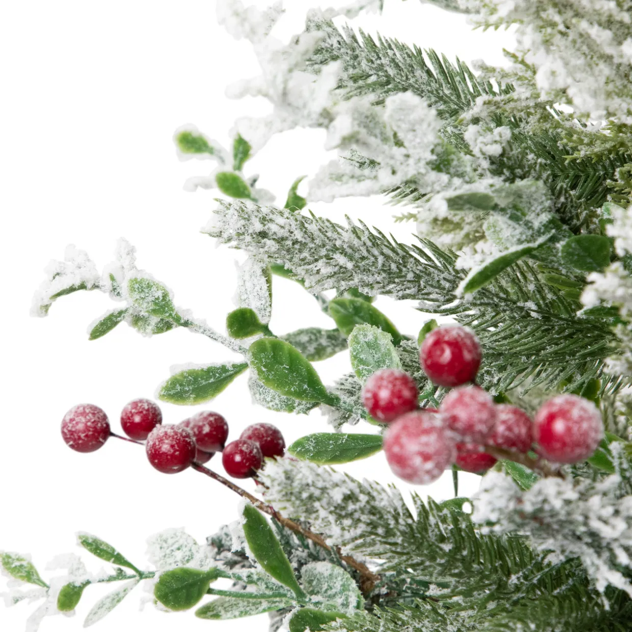 Flocked Balsam Pine Artificial Mini Christmas Tree in Burlap Base - 24" - Unlit