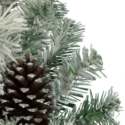 Flocked Pine with Ornaments Artificial Christmas Wreath - 24" - Unlit