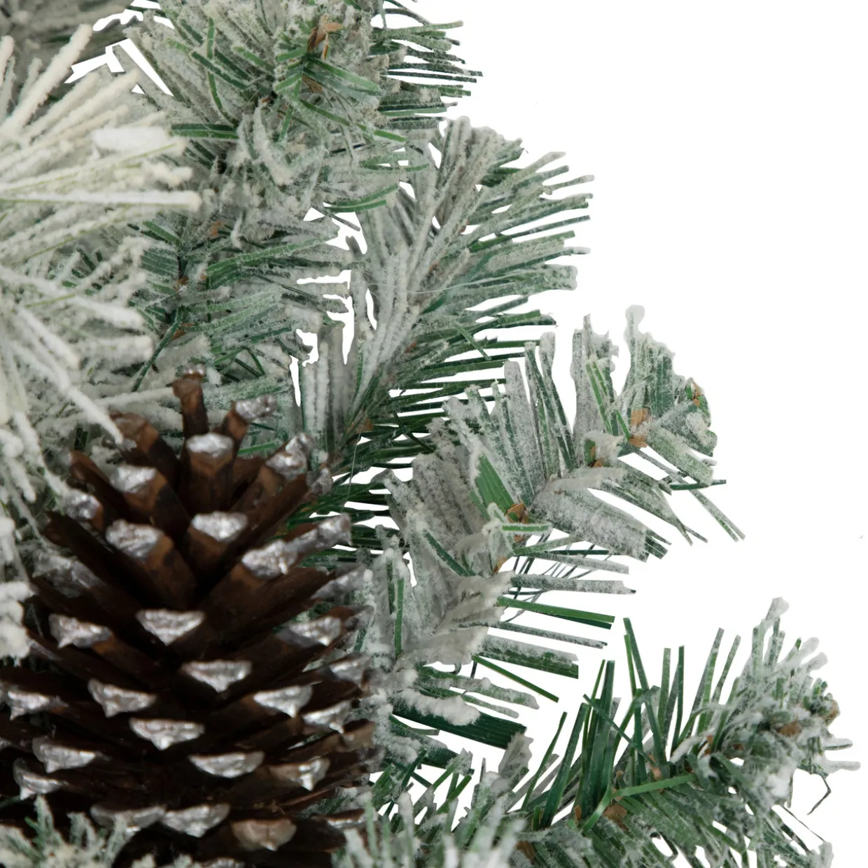 Flocked Pine with Ornaments Artificial Christmas Wreath - 24" - Unlit