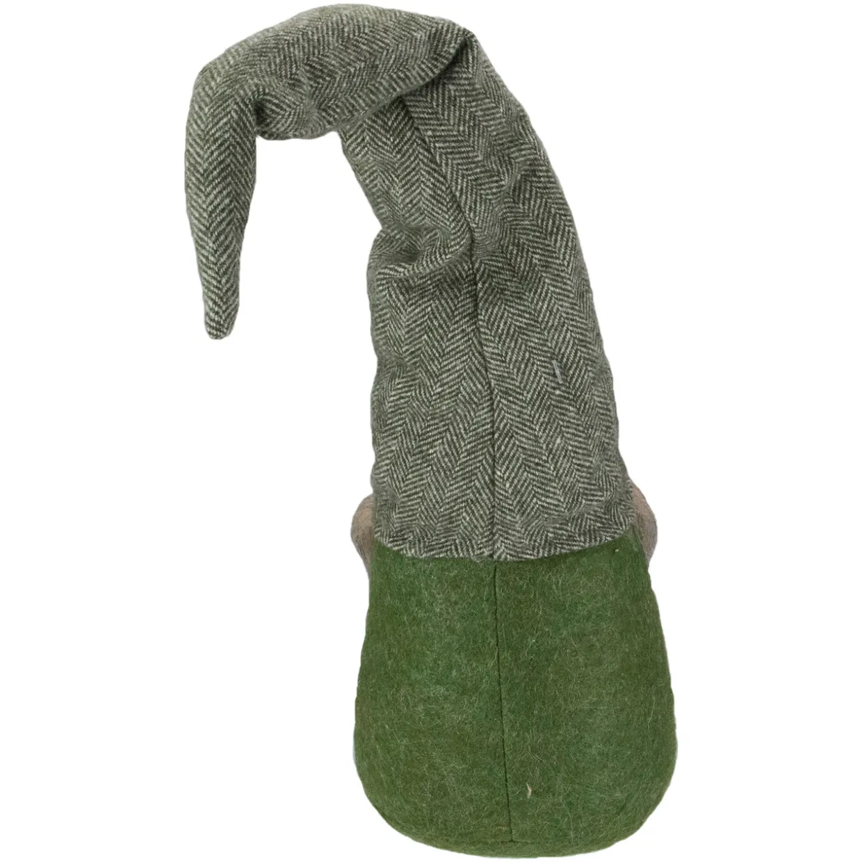 Forest Tree Chevron Hat Gnome Head Christmas Decoration - 21" - Green and Brown