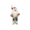 Frontier Reindeer Skiing Santa Claus Christmas Figurine - 9" - Red and White