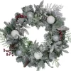 Frosted Cedar and Berries Artificial Christmas Wreath - 24-Inch, Unlit