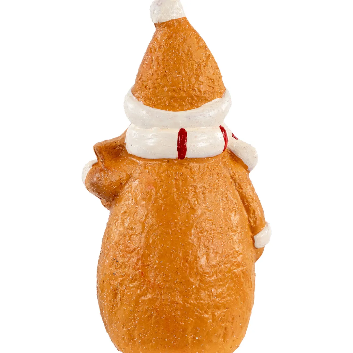 Frosted Gingerbread Snowman with Star Cookie Christmas Figurine - 7.5"
