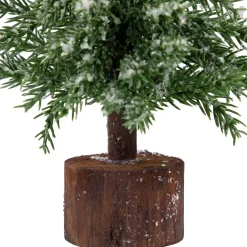 Frosted Icy Pine Christmas Tree with Jute Base - 10.5