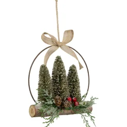 Frosted Mini Bottle Brush Trees Christmas Ornament - 7