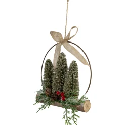 Frosted Mini Bottle Brush Trees Christmas Ornament - 7
