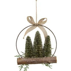 Frosted Mini Bottle Brush Trees Christmas Ornament - 7