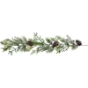 Frosted Mixed Pine and Cedar with Pinecones Artificial Christmas Garland - 5' x 10" - Unlit