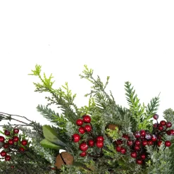 Frosted Pine and Berry Artificial Christmas Wreath, 25-Inch, Unlit