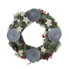 Frosted Pine Cones, Berries and Stars Votive Christmas Candle Holder - 12"