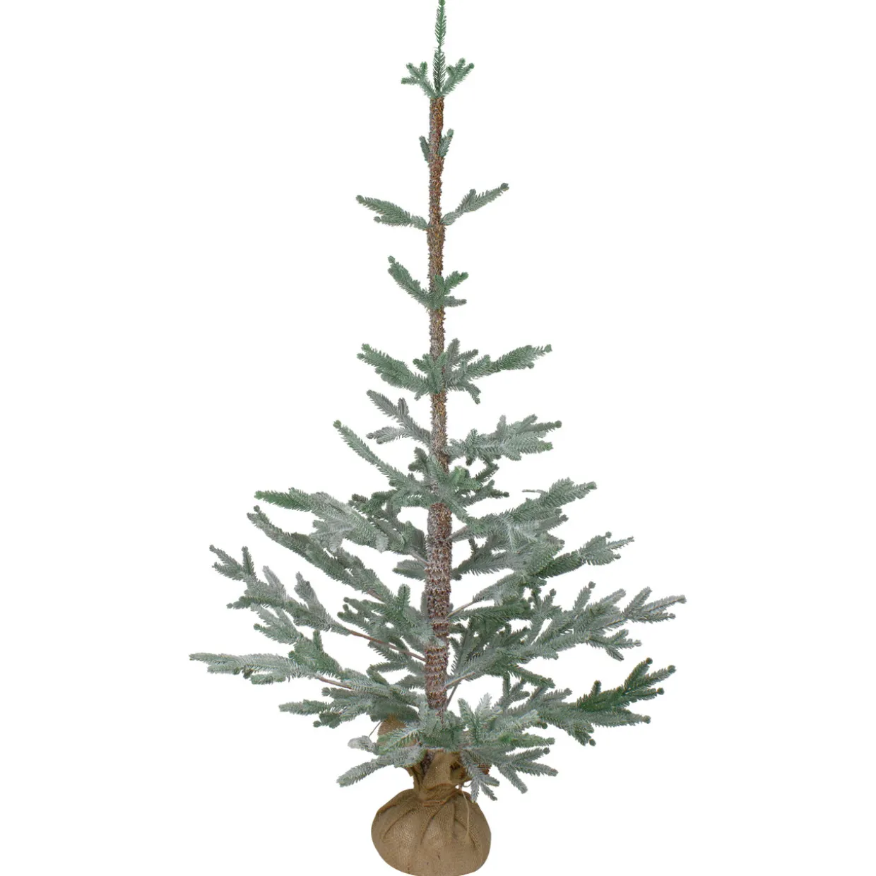 Frosted Pine Slim Artificial Christmas Tree with Jute Base - 3' - Unlit