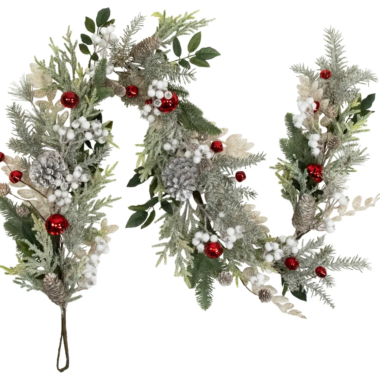Frosted Pinecones and Berries Artificial Christmas Garland - 6' x 8" - Unlit