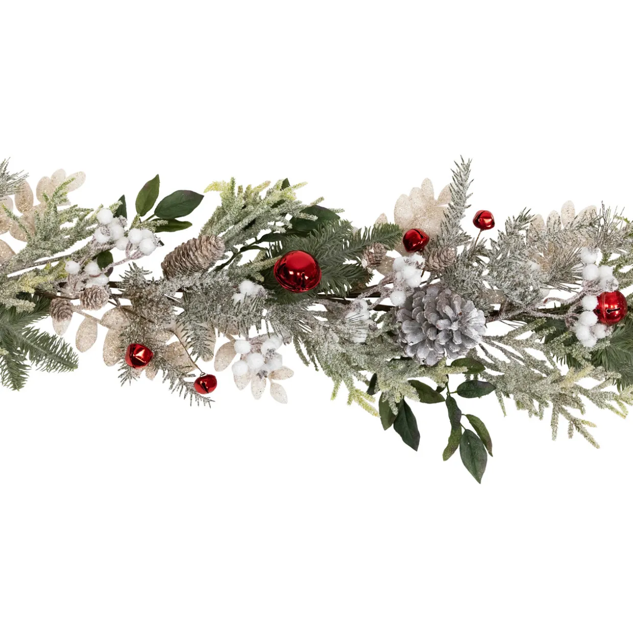 Frosted Pinecones and Berries Artificial Christmas Garland - 6' x 8" - Unlit