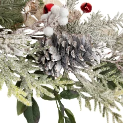 Frosted Pinecones and Berries Artificial Christmas Garland - 6' x 8