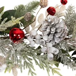 Frosted Pinecones and Berries Artificial Christmas Garland - 6' x 8